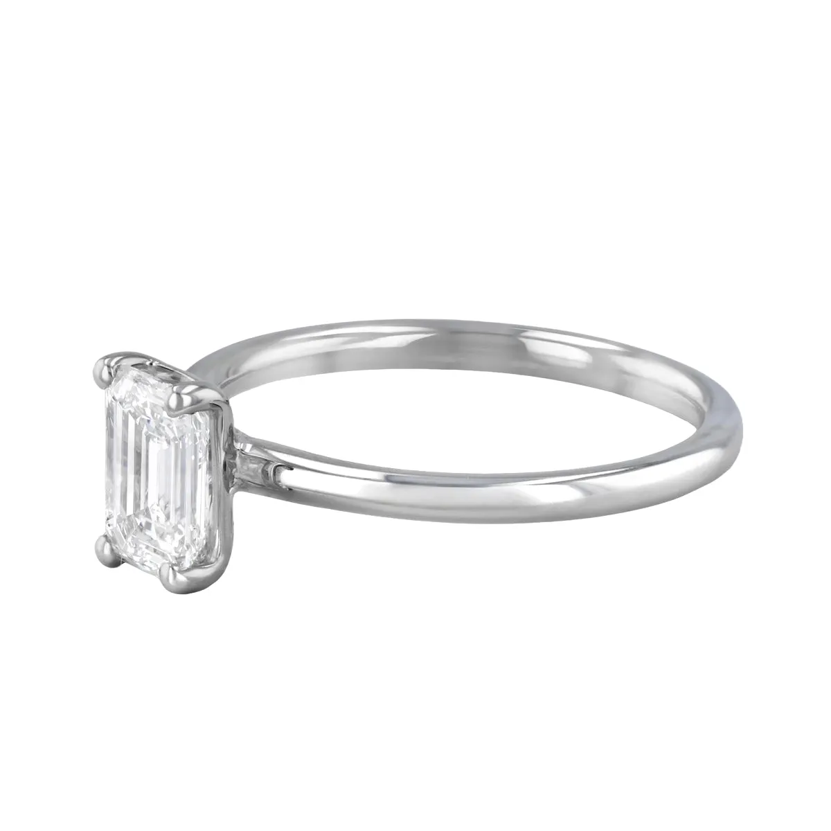 0-25ct Sofia Emerald Cut Diamond Solitaire Engagement Ring | Platinum