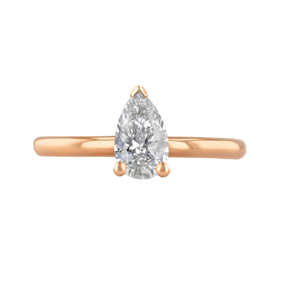 0-25ct Sofia Pear Cut Diamond Solitaire Engagement Ring | 18ct Rose Gold