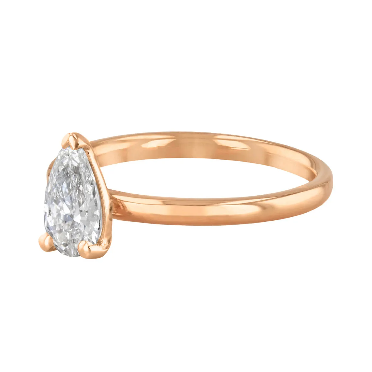 0-25ct Sofia Pear Cut Diamond Solitaire Engagement Ring | 18ct Rose Gold