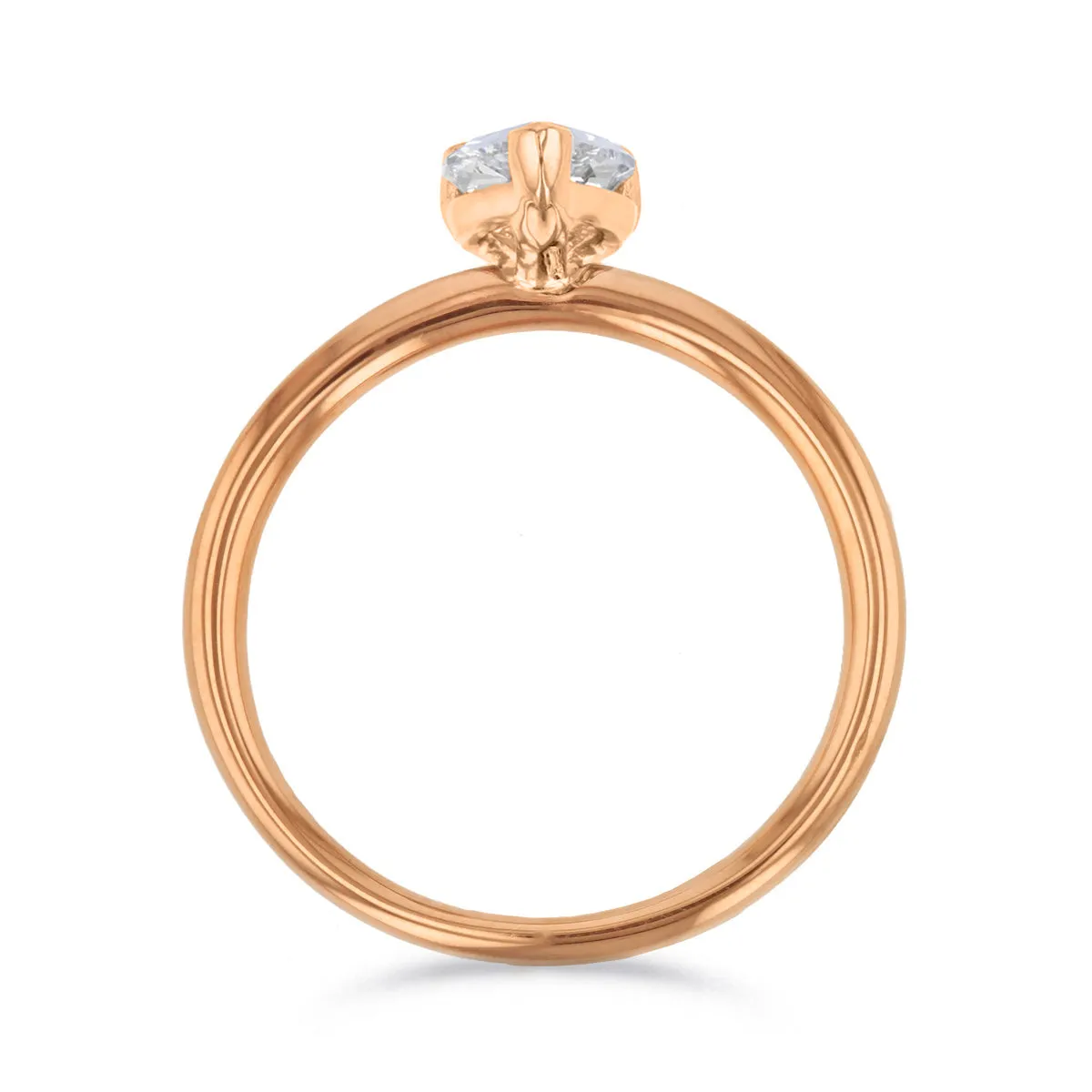 0-25ct Sofia Pear Cut Diamond Solitaire Engagement Ring | 18ct Rose Gold