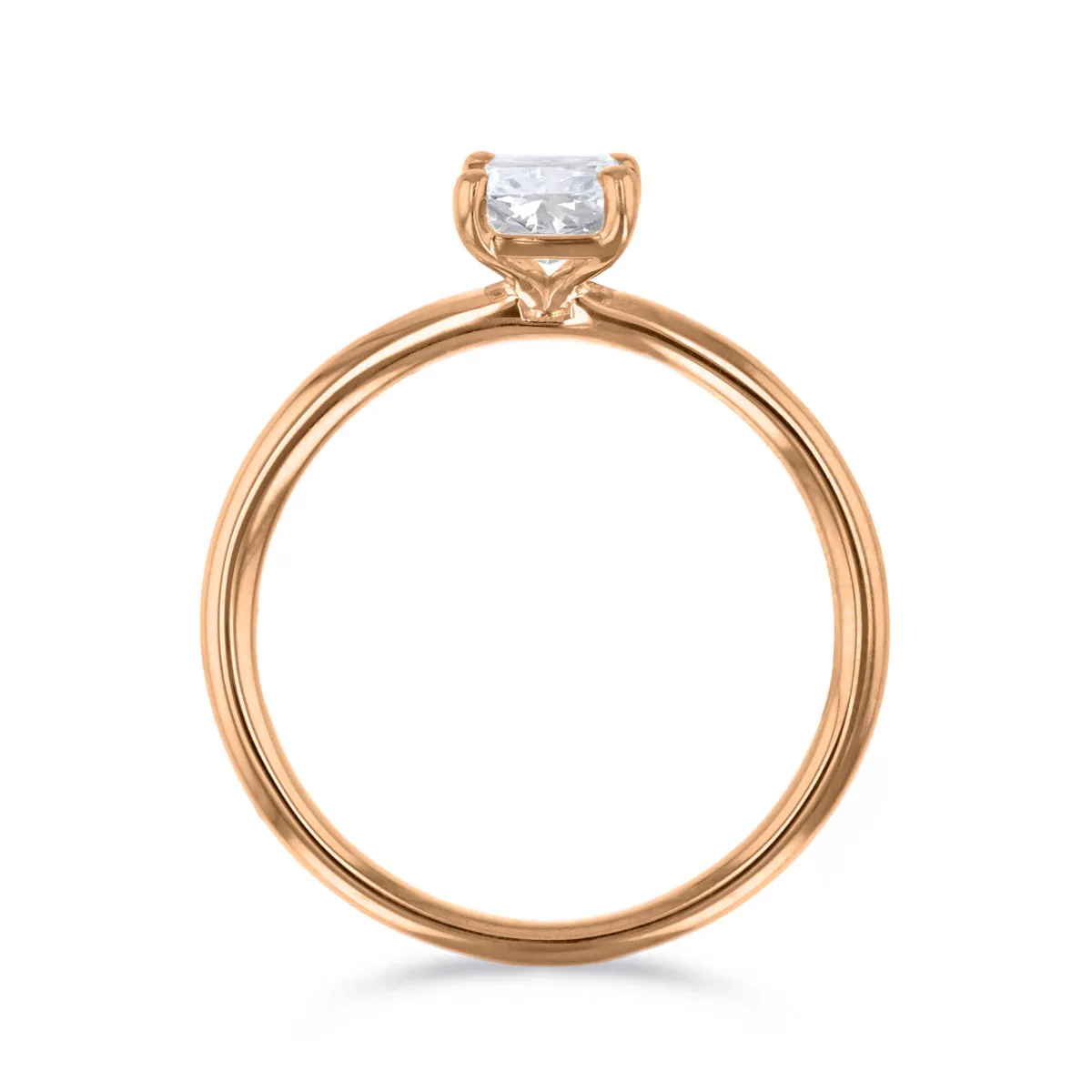 0-35ct Sofia Radiant Cut Diamond Solitaire Engagement Ring | 18ct Rose Gold