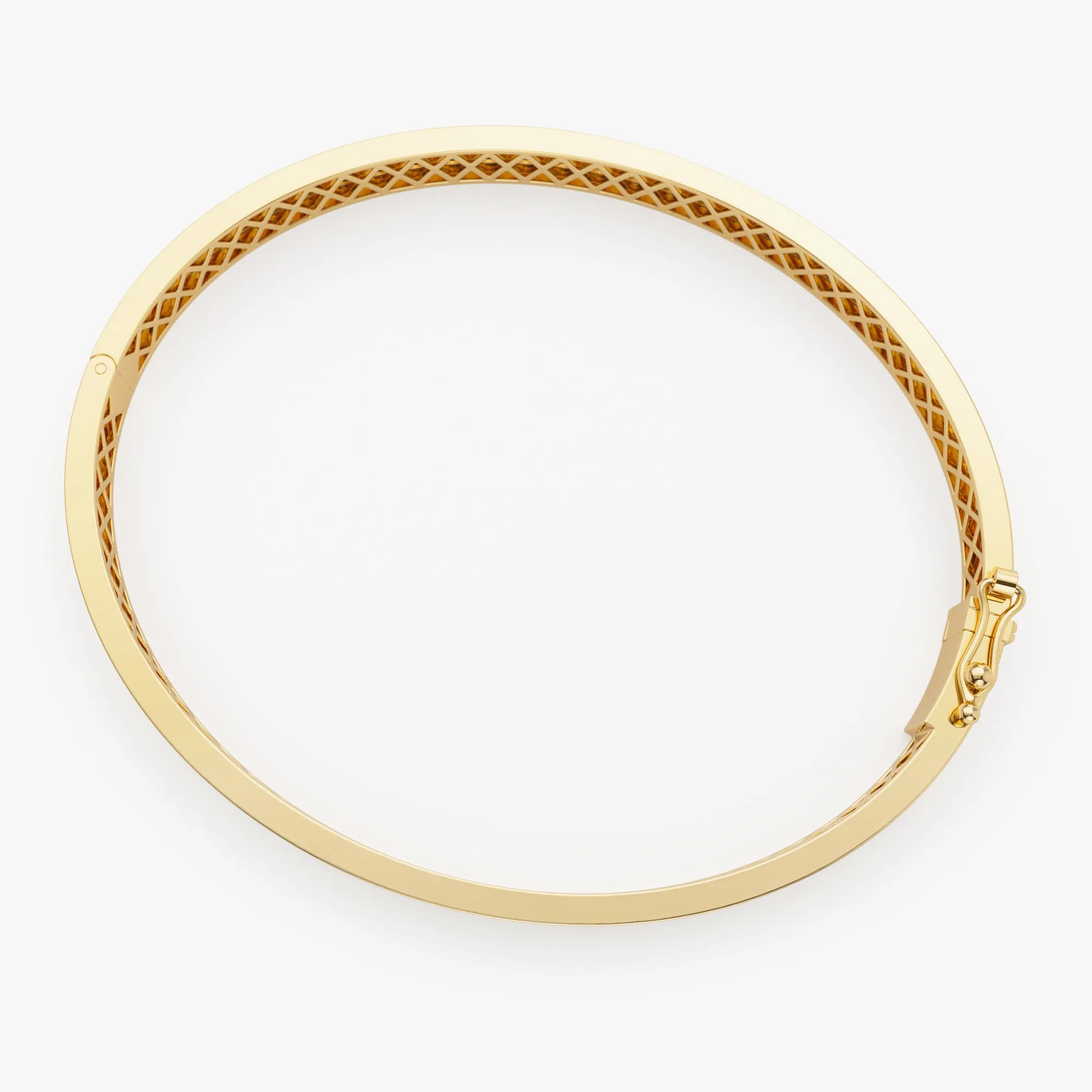 14k Flat Stackable Gold Bangle