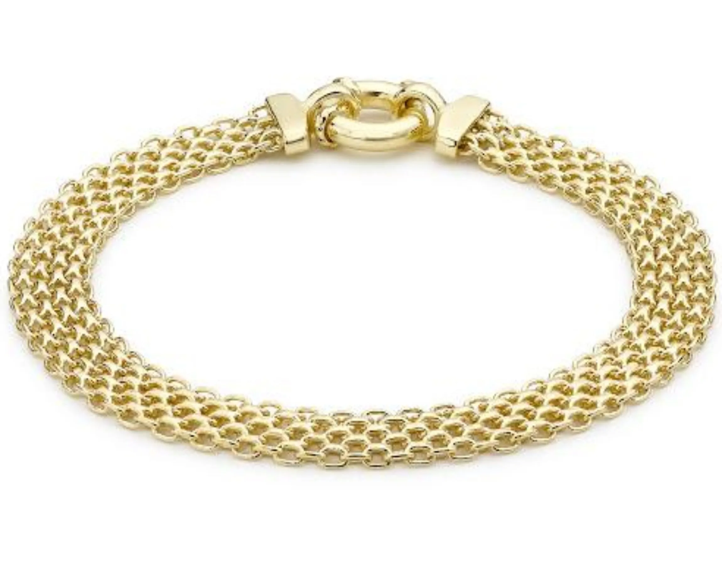 9ct Yellow Gold Bismark Bracelet 19cm / 7.5 inch