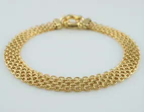 9ct Yellow Gold Bismark Bracelet 19cm / 7.5 inch