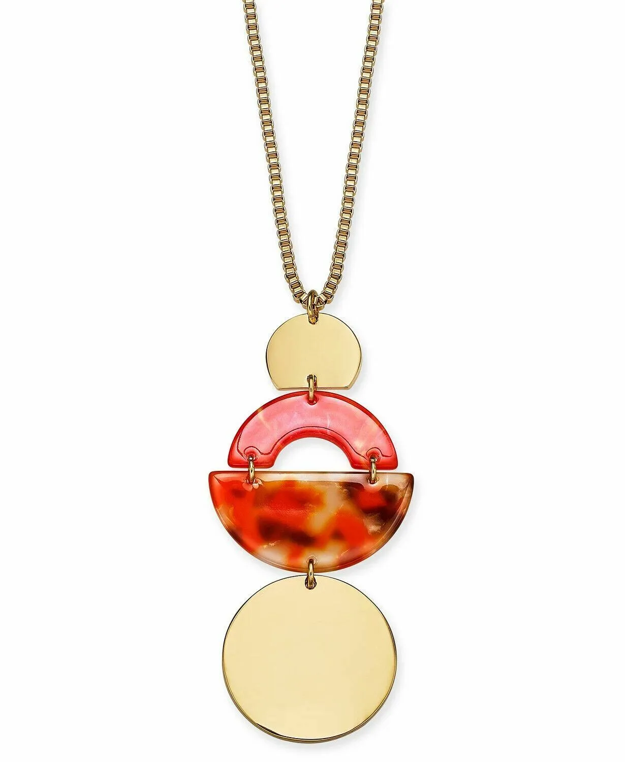 Alfani Tortoise-Look Geometric, 36in Pendant Necklace