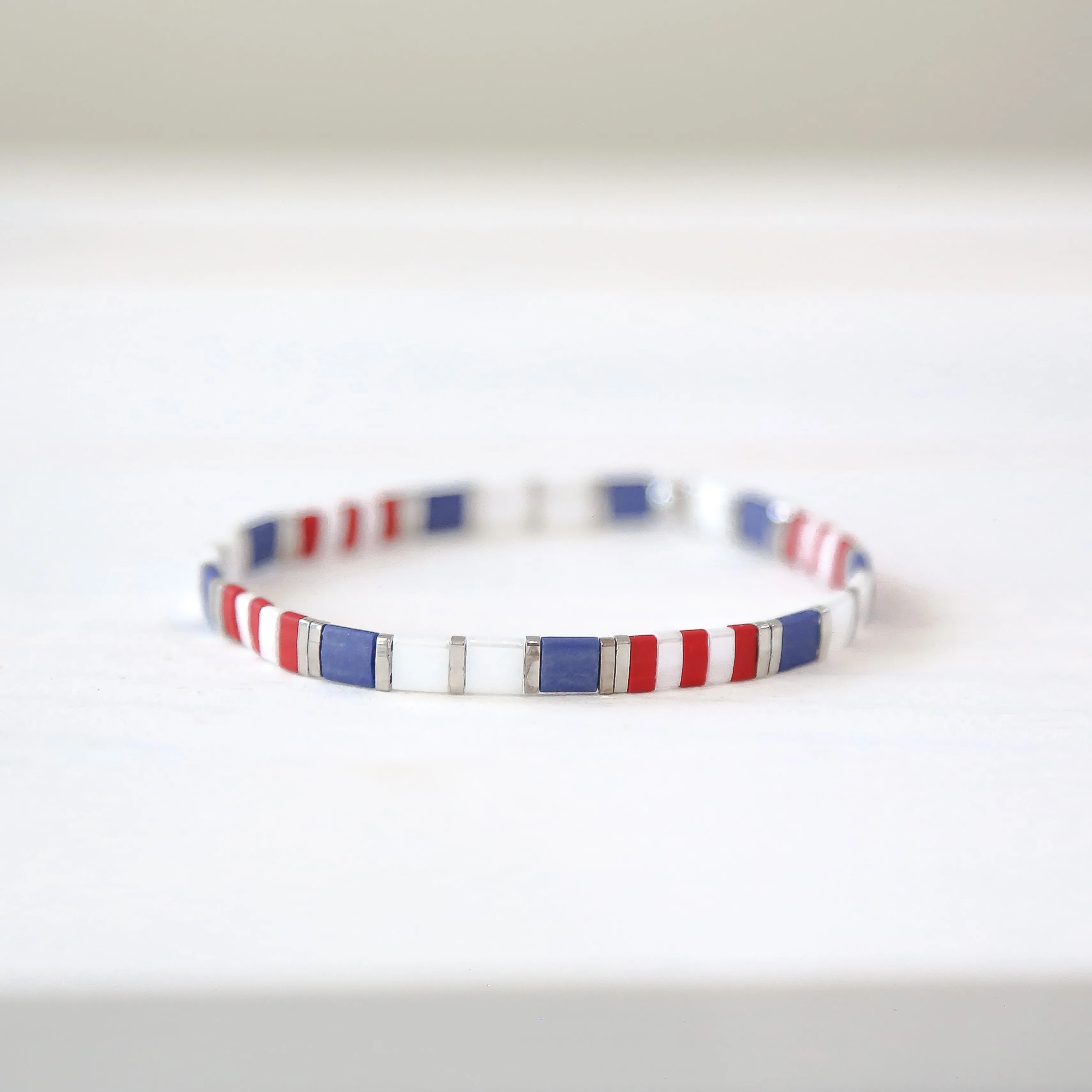 AMERICANA - Tila Bead Bracelet Stack