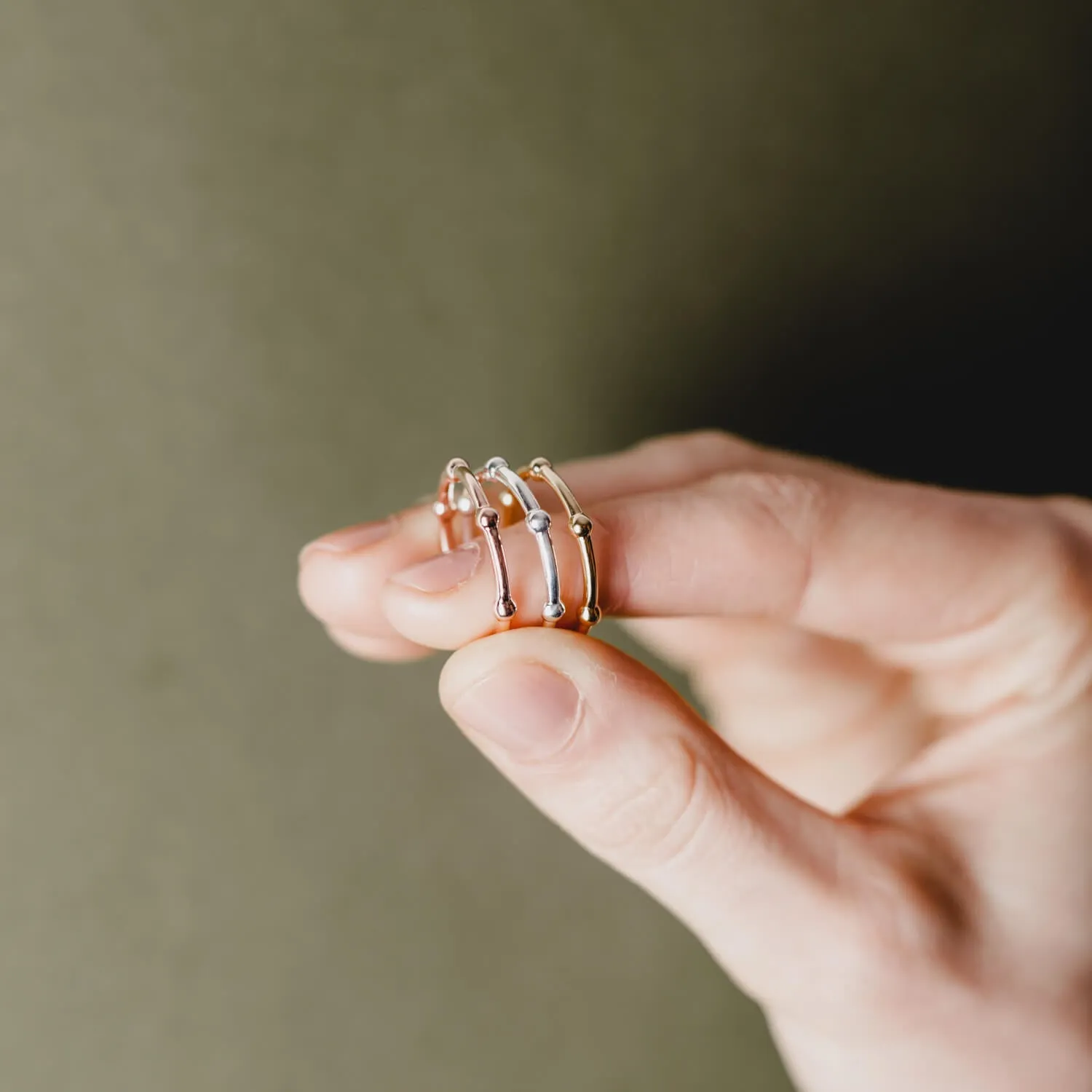 Beaded Ring Rose Gold