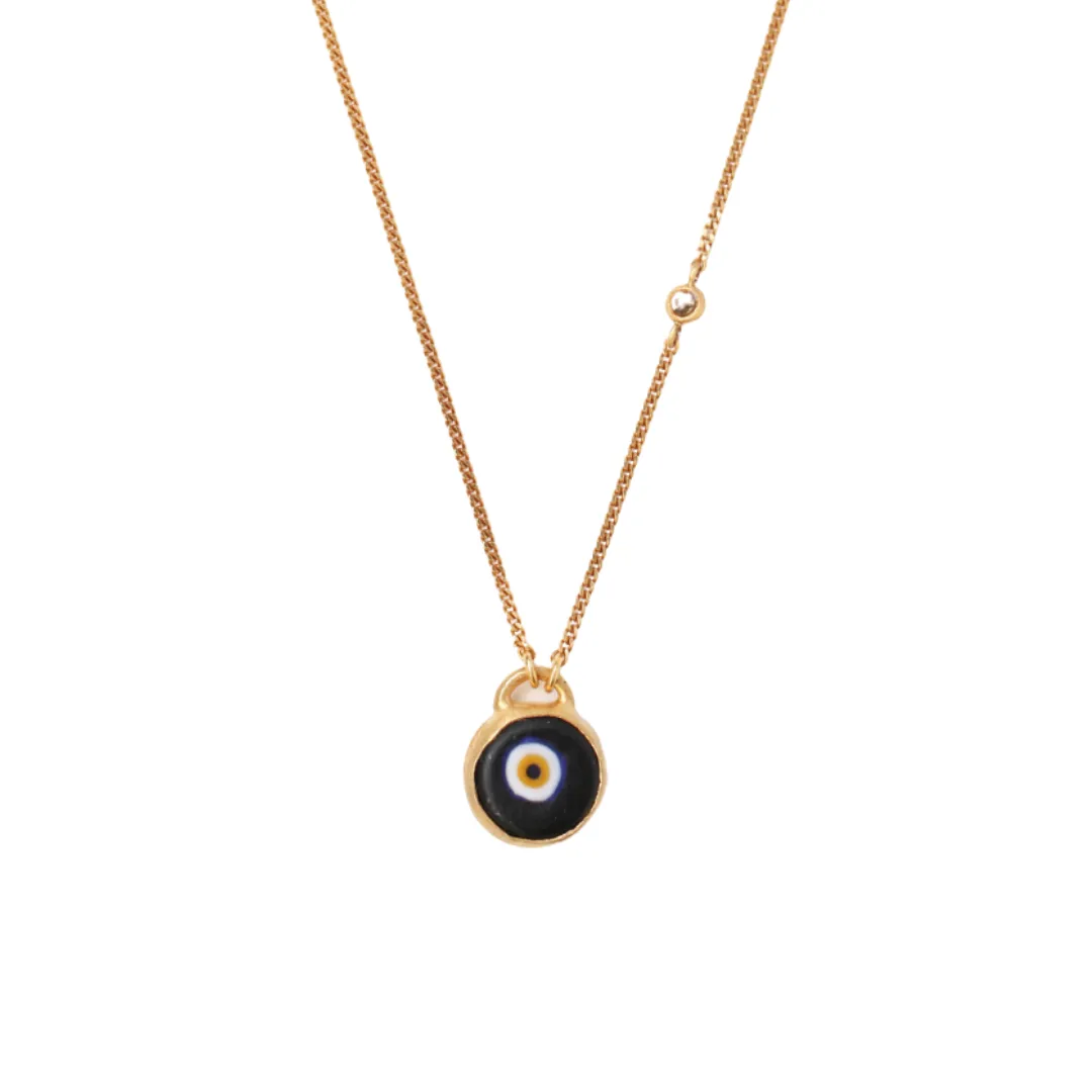 Black Evil Eye Charm Necklace