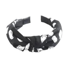 Black Smiley Hairband "Nyx"