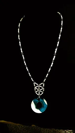 Blue Pewter Necklace