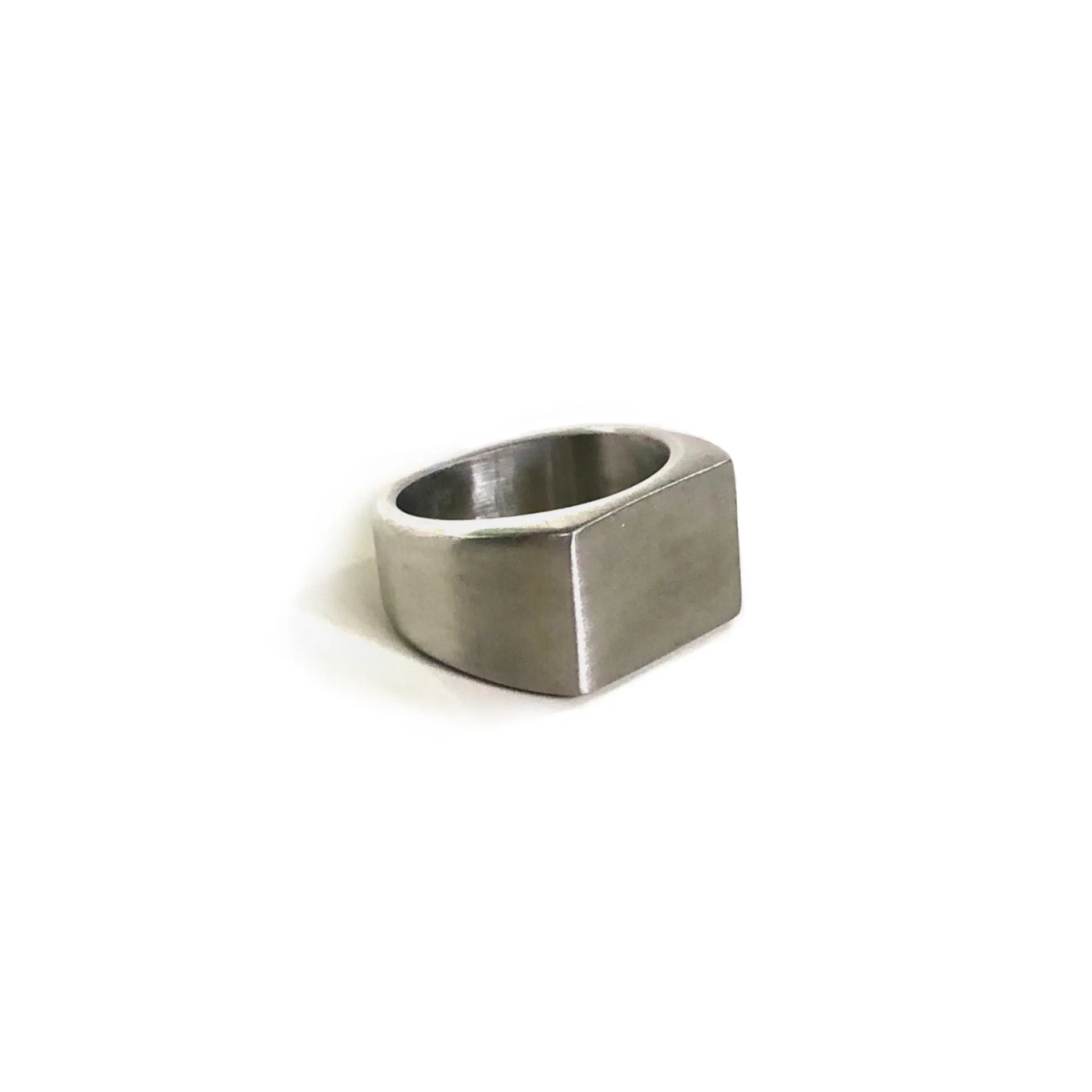 Brushed Square Signet Ring