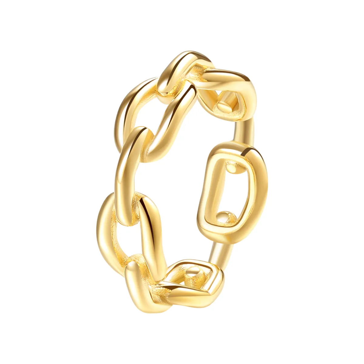 Cable Chain Ring Gold