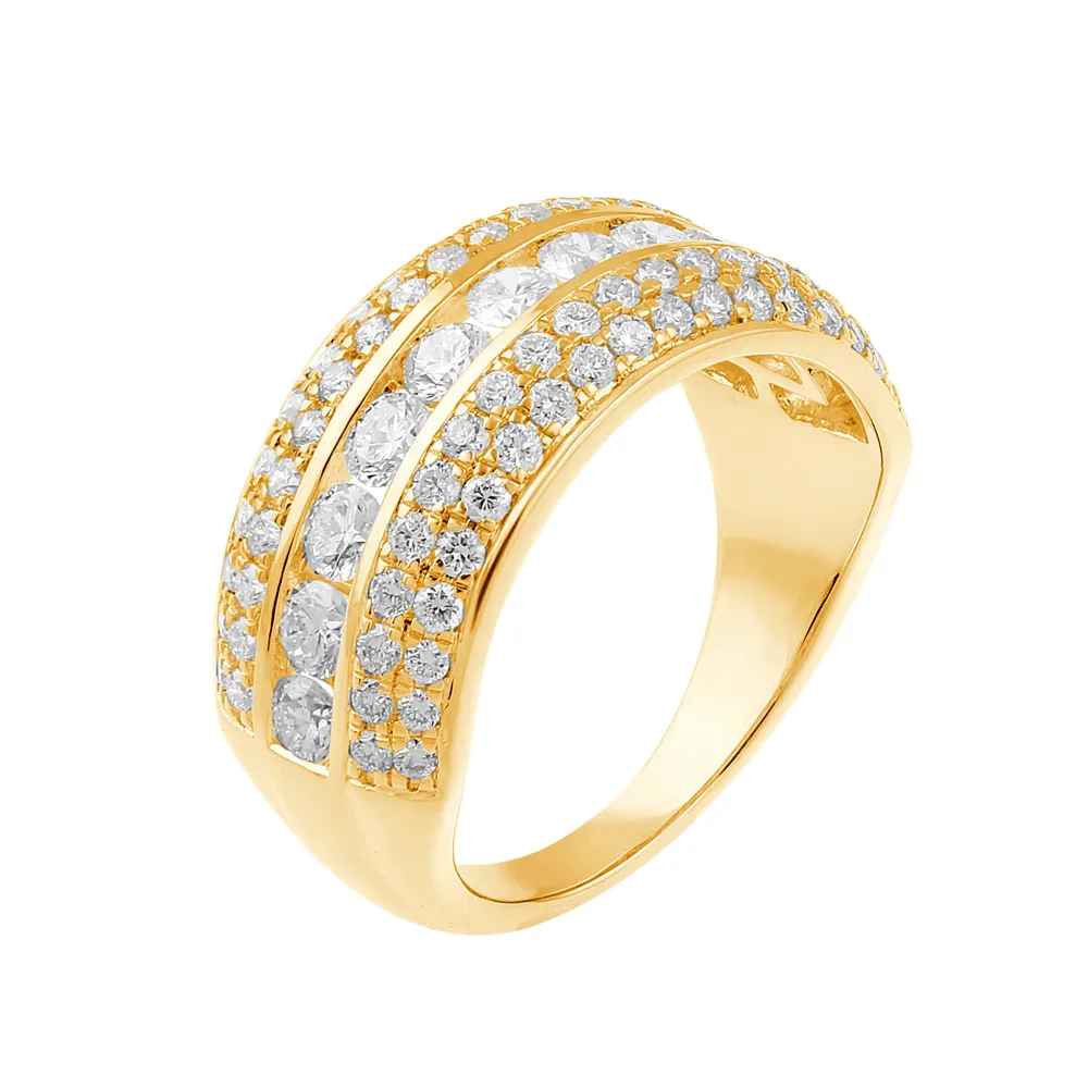 Channel Dress Ring with 1.50ct of Laboratory Grown Diamonds in 9ct Yellow Gold