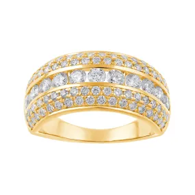 Channel Dress Ring with 1.50ct of Laboratory Grown Diamonds in 9ct Yellow Gold