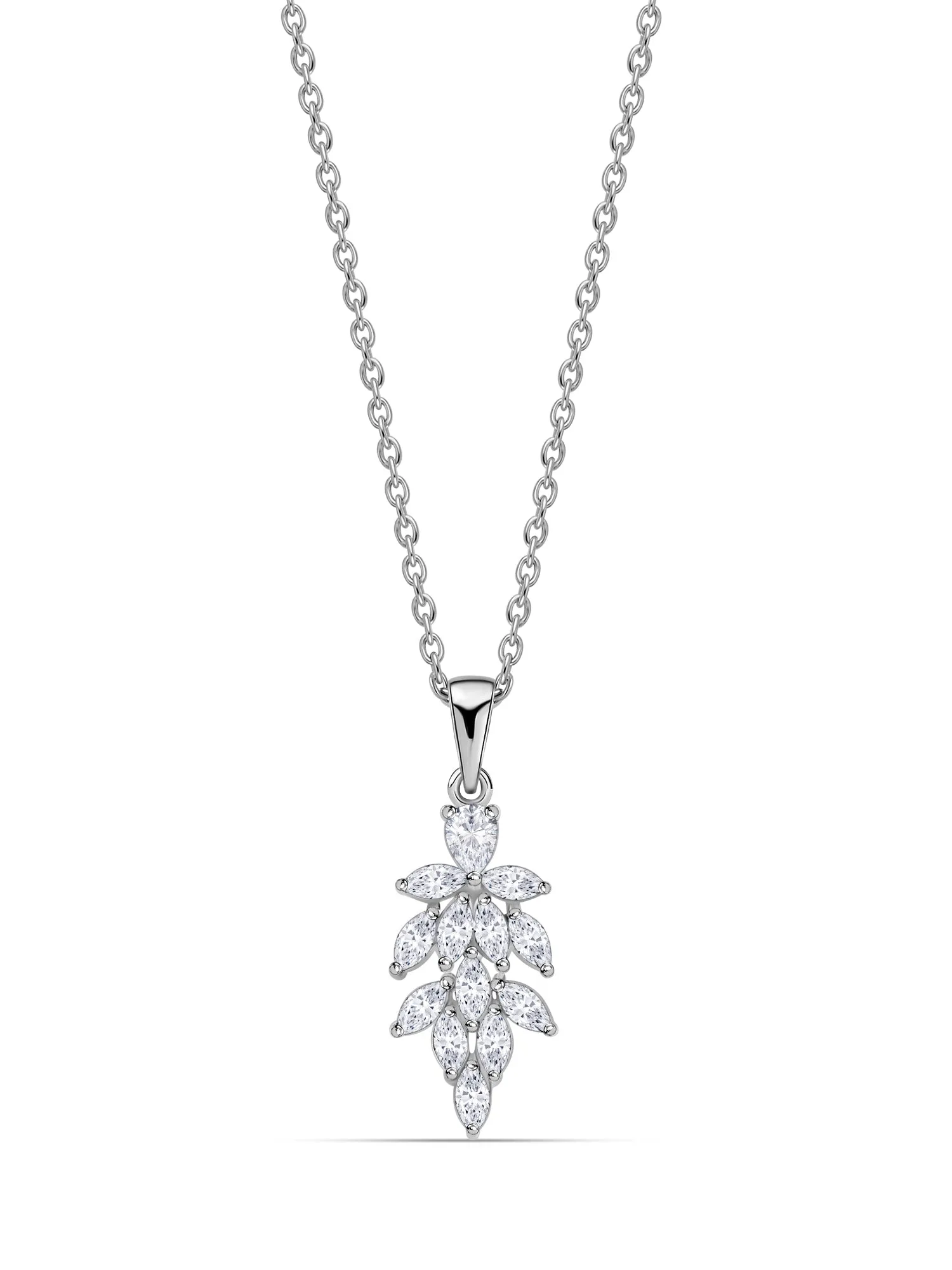 Cluster Diamond Look Pendant