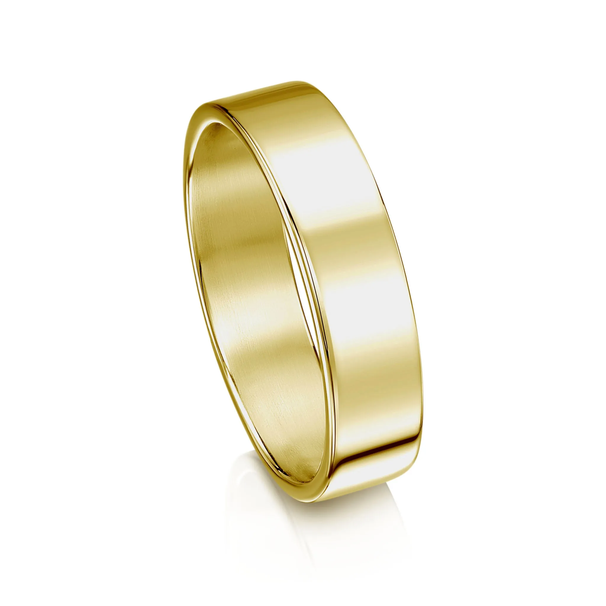 Contemporary 5mm Wedding Ring in 18ct Yellow Gold