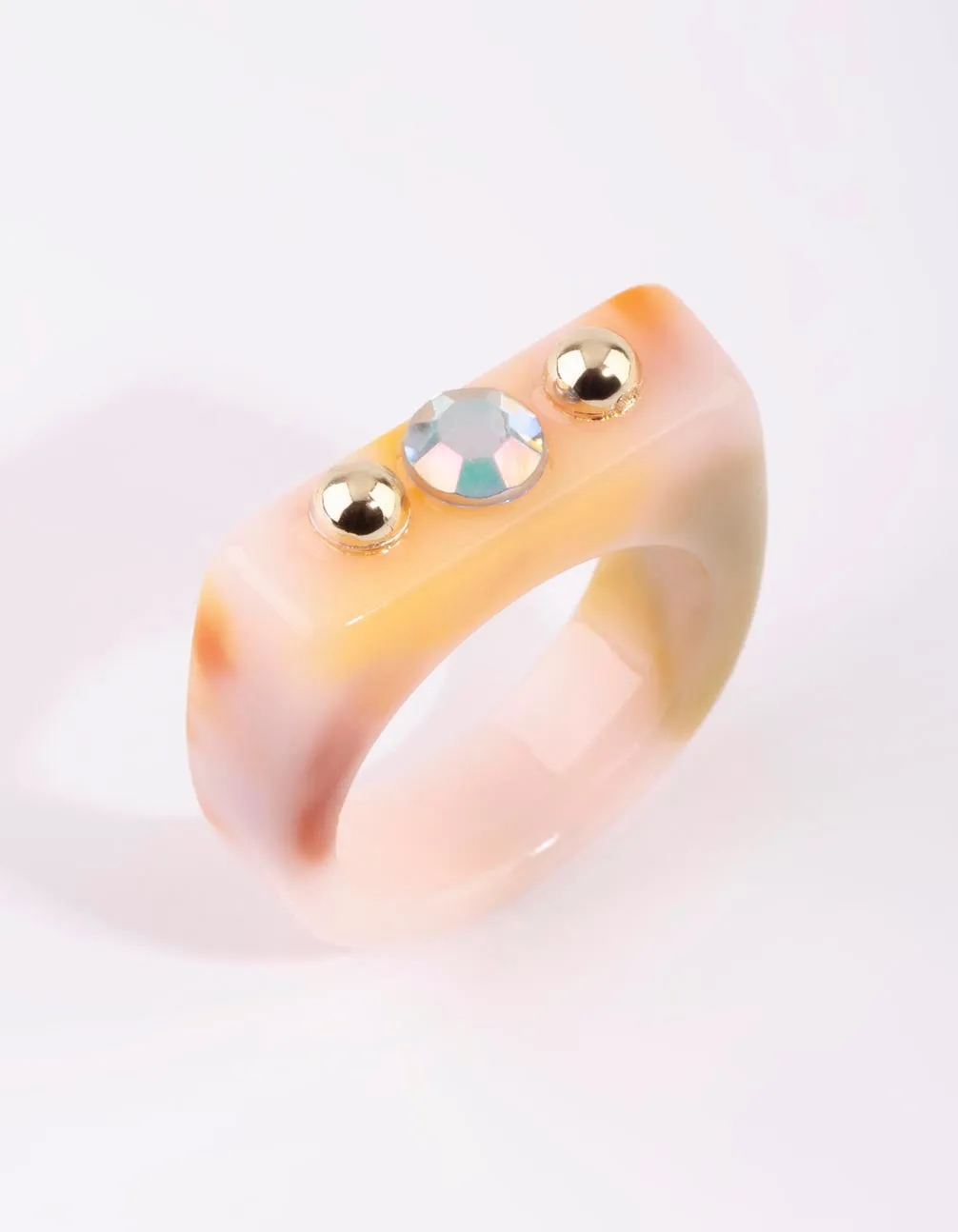 Cream Marble Ring