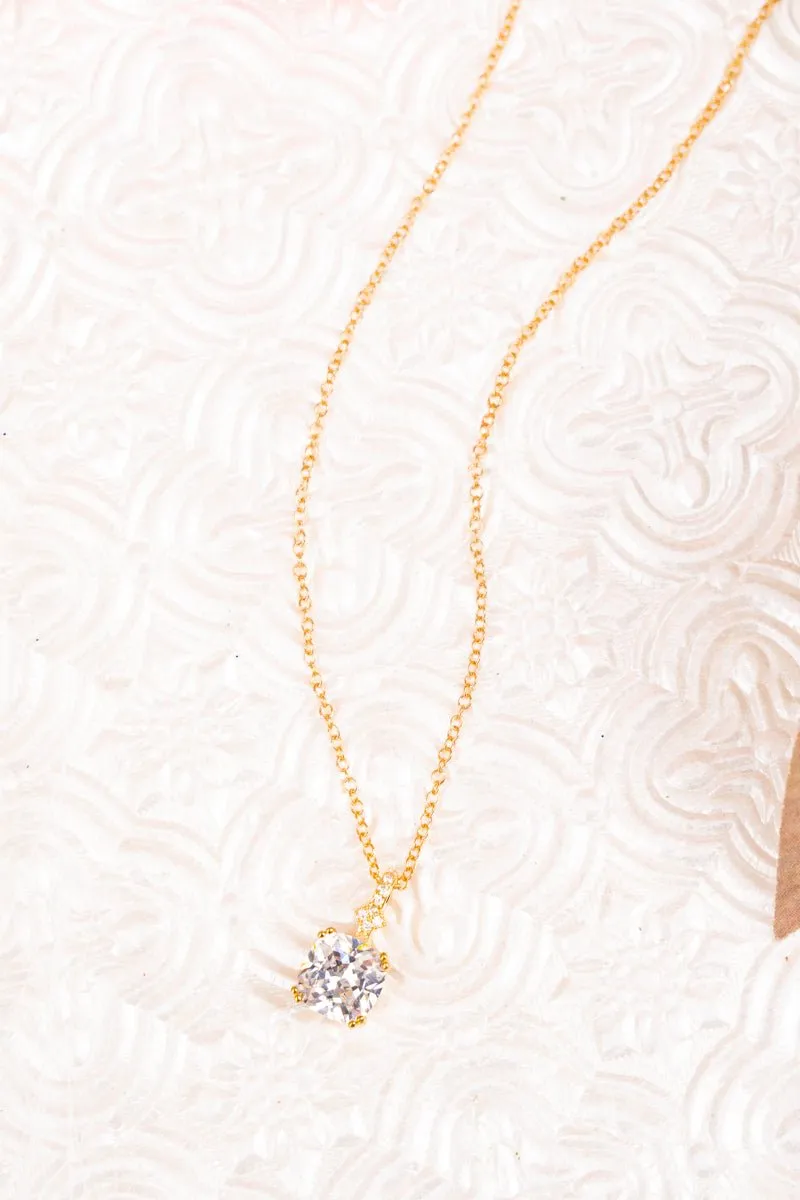 Crystal Avenue Cubic Zirconia Goldtone Adelaide Necklace