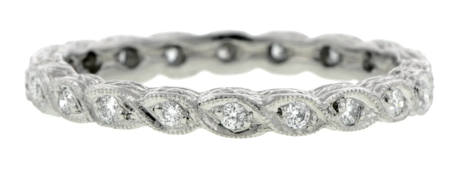 Diamond Twist Eternity Band Ring