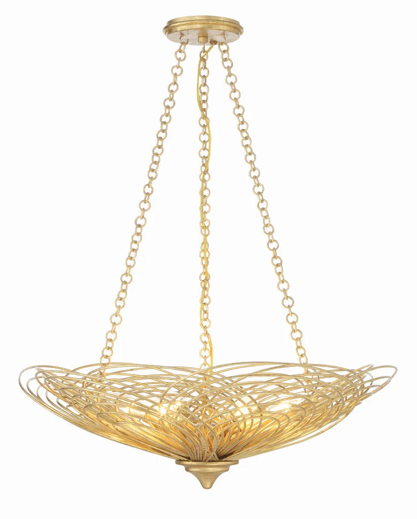 Doral 6 Light Renaissance Gold Chandelier