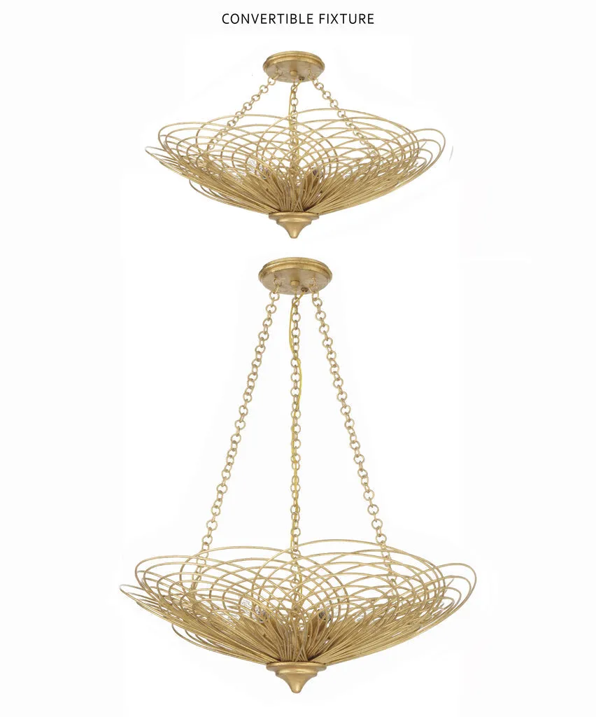 Doral 6 Light Renaissance Gold Chandelier