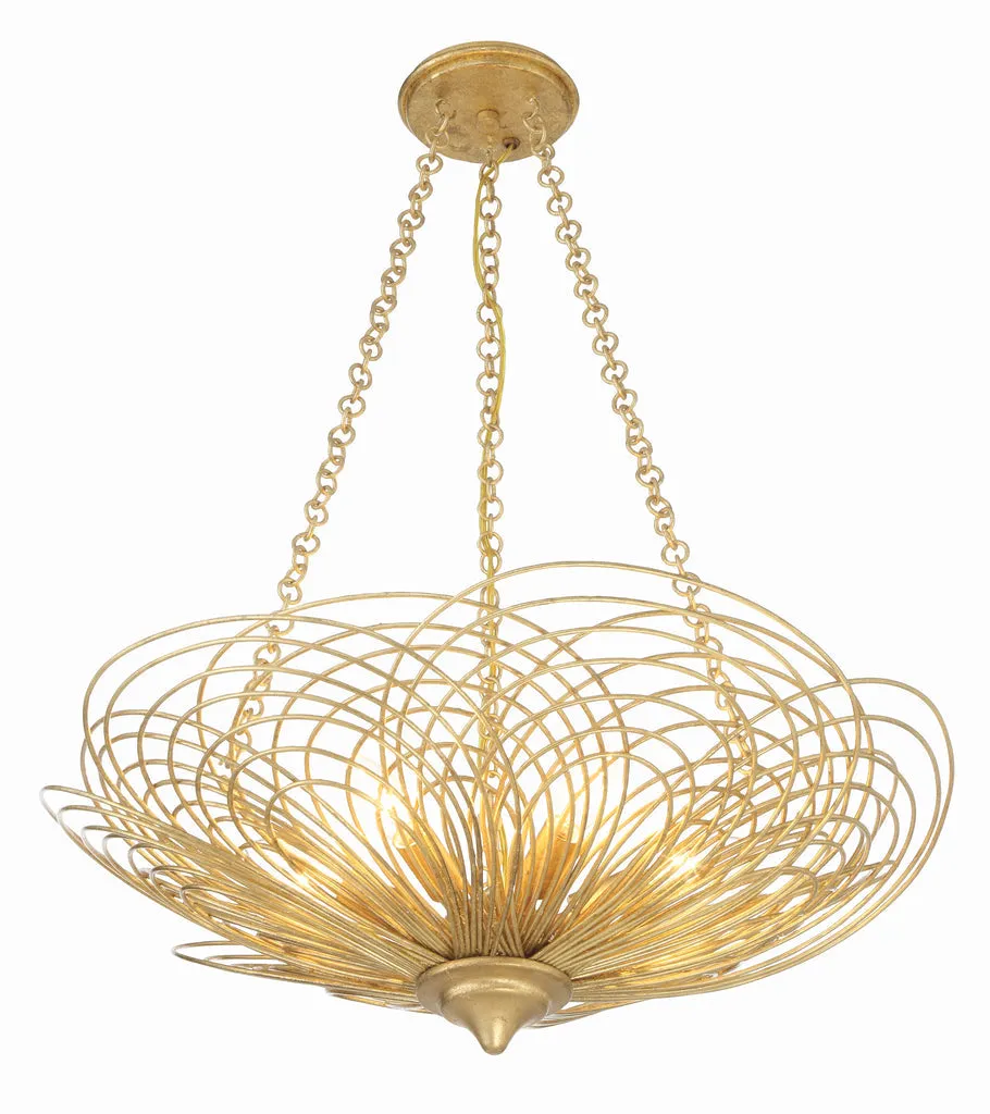 Doral 6 Light Renaissance Gold Chandelier