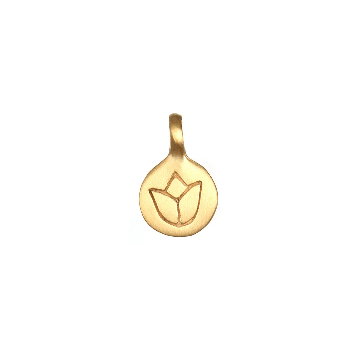 Engraved Lotus Charm