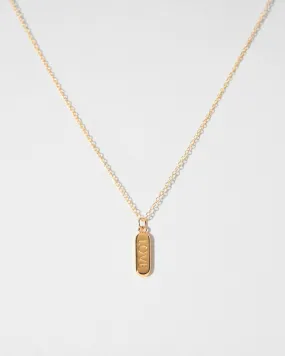 ENGRAVED LOVE PILL NECKLACE