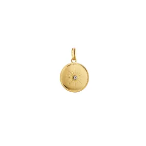 etched disc pave stone bale charm