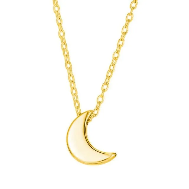 Fashion Necklace New Moon Crescent Pendant Short Necklace Chain Women Gift jewelry S30326