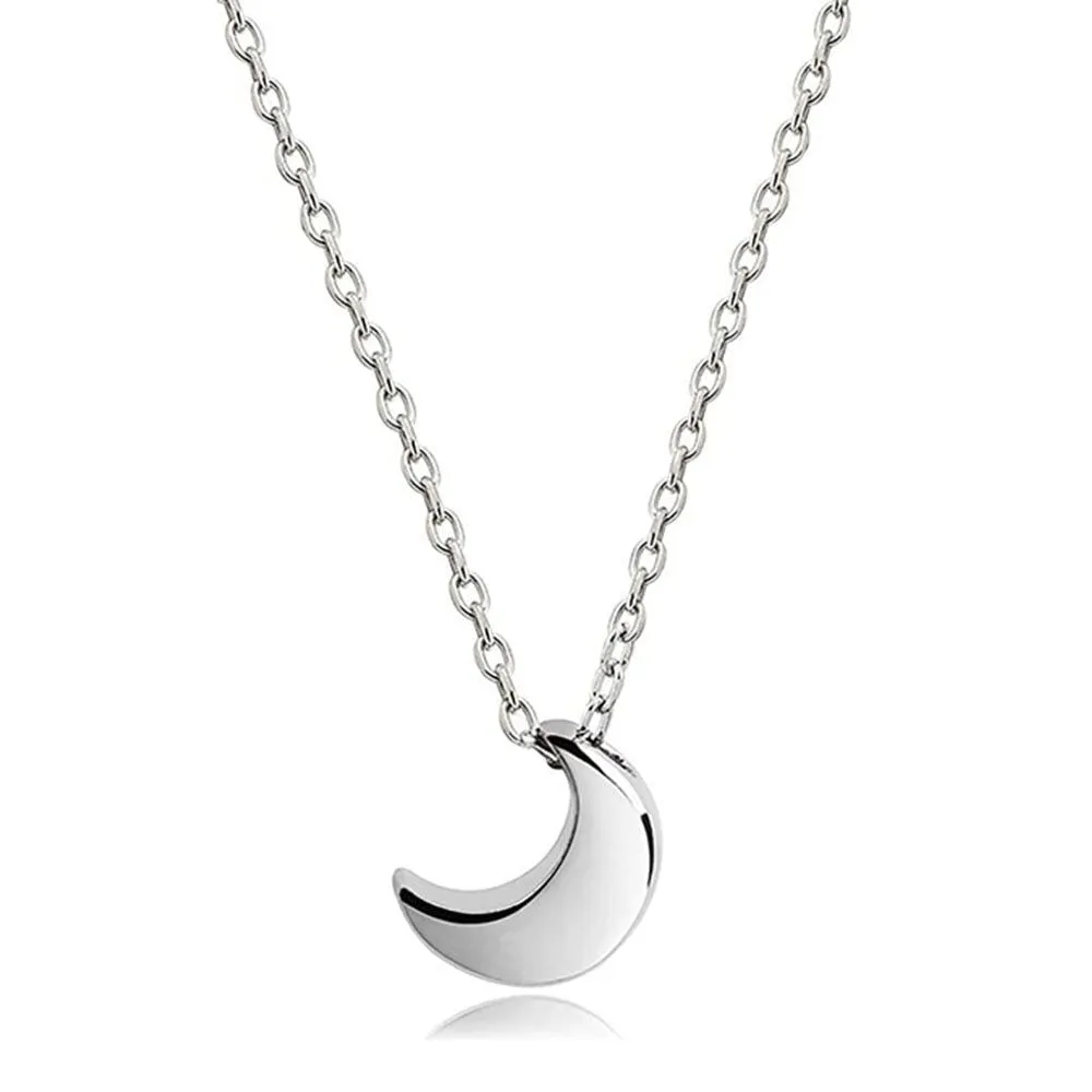 Fashion Necklace New Moon Crescent Pendant Short Necklace Chain Women Gift jewelry S30326