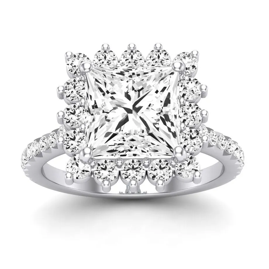 Gazania - GIA Natural Princess Diamond Engagement Ring