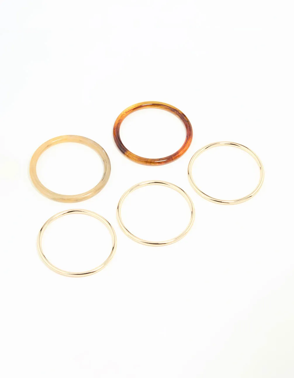 Gold & Tortoiseshell Bangles 5-Pack