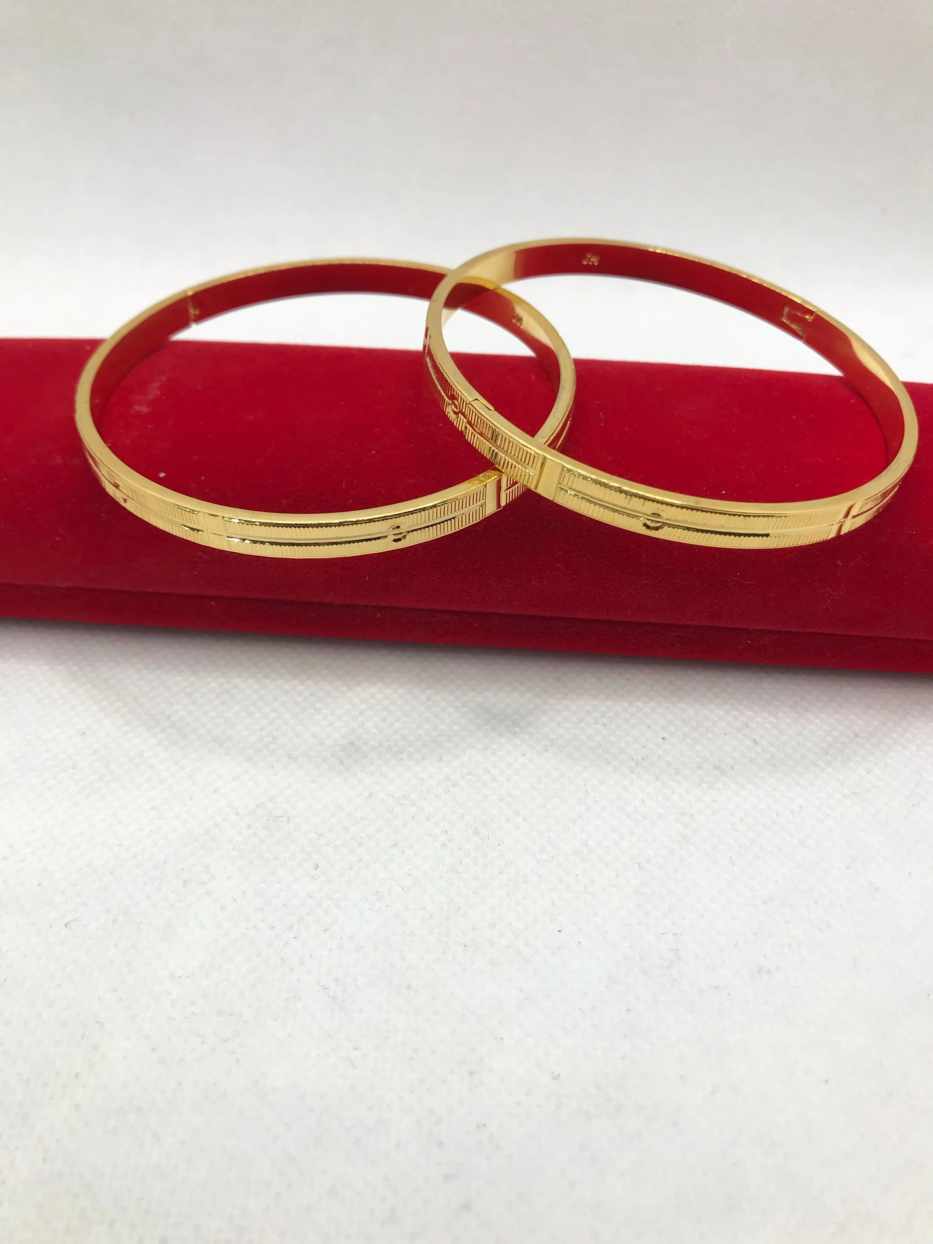 Gold plated designer bangle