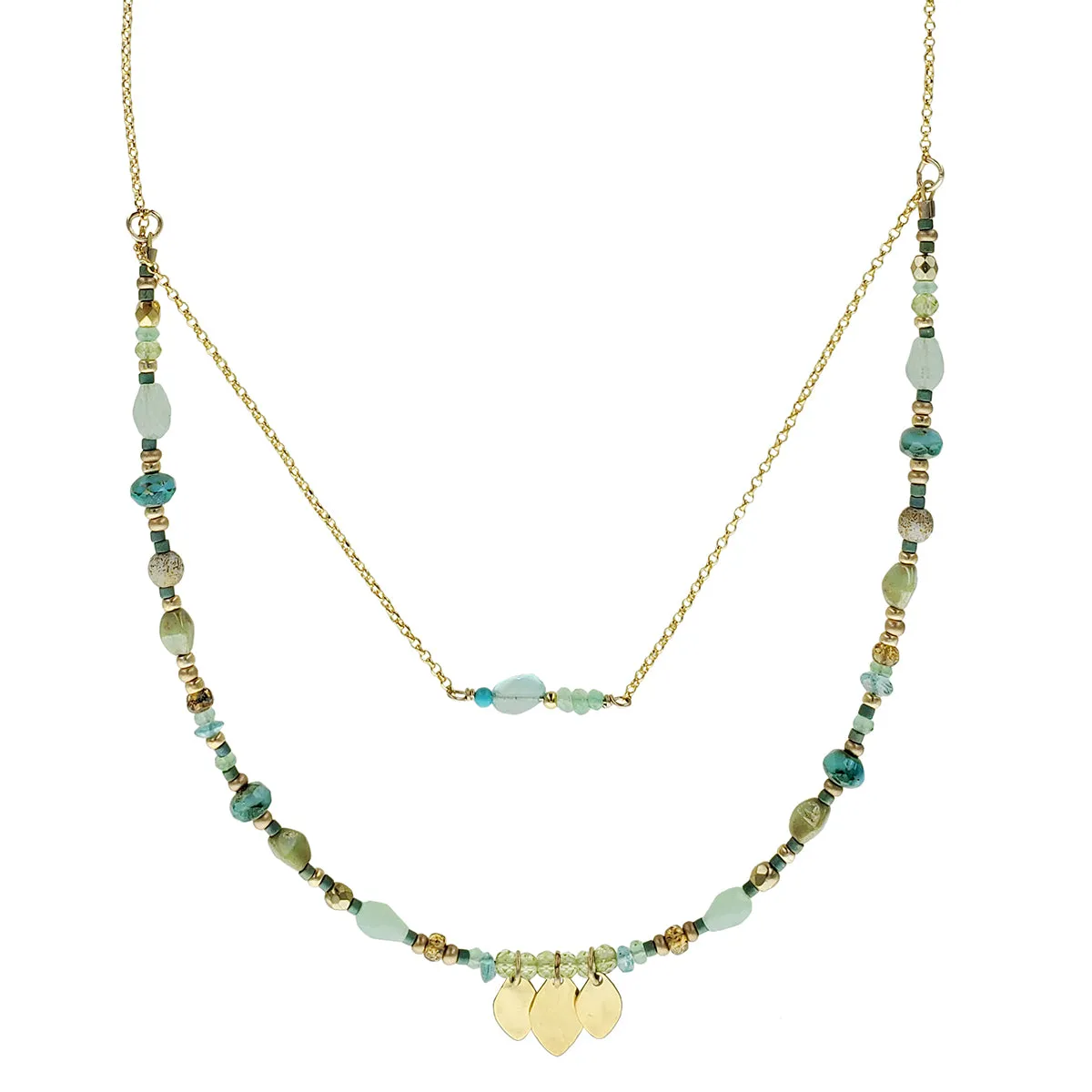 Holly Yashi Shades Of The Sea Double Layer Necklace