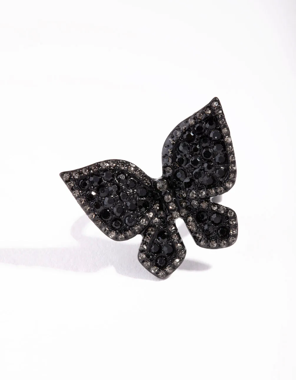 Large Pave Butterfly Ring