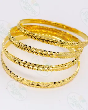 LEAF DESIGNER GOLDEN BANGLES