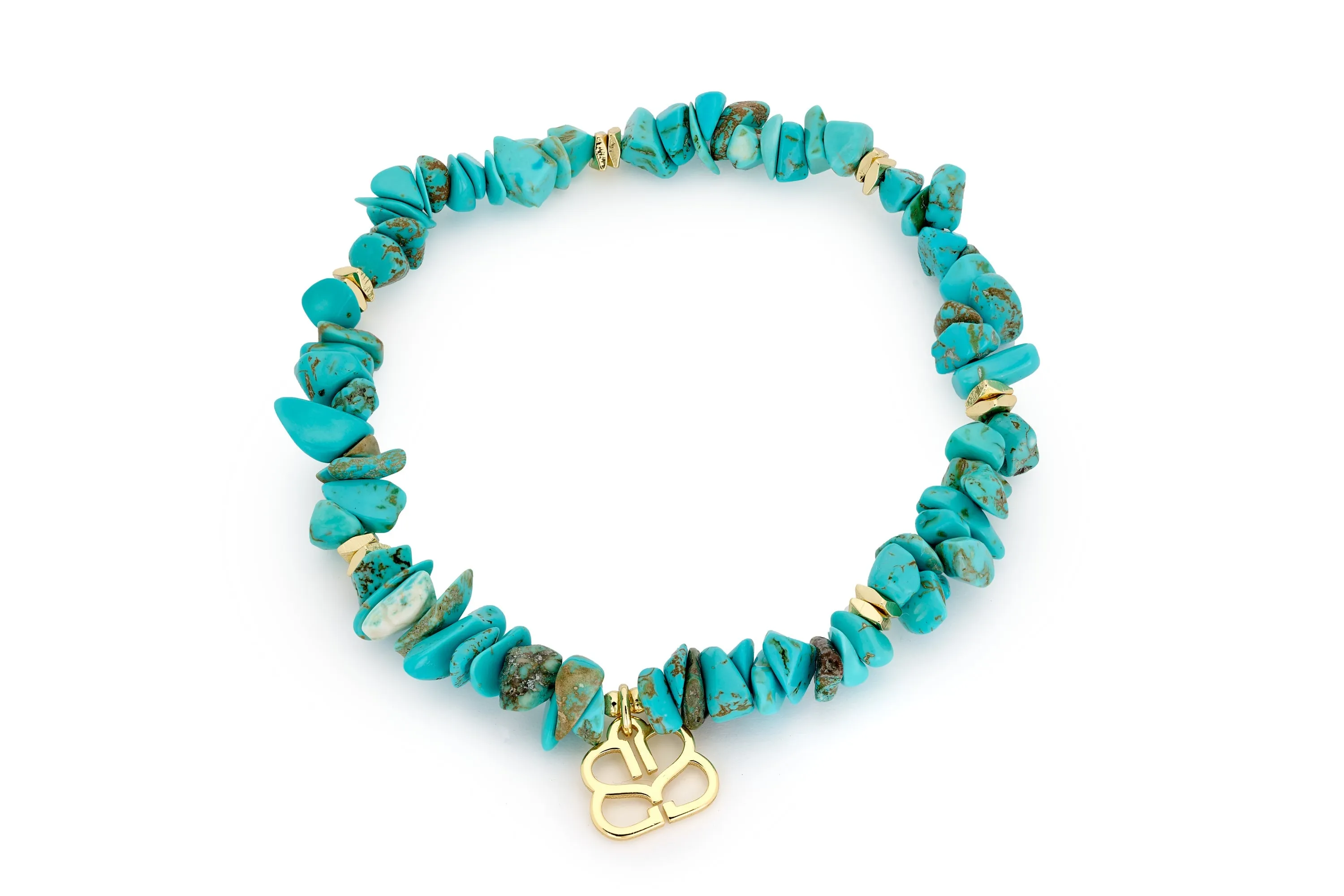 Milos Gold Turquoise Gemstone Stacking Bracelets