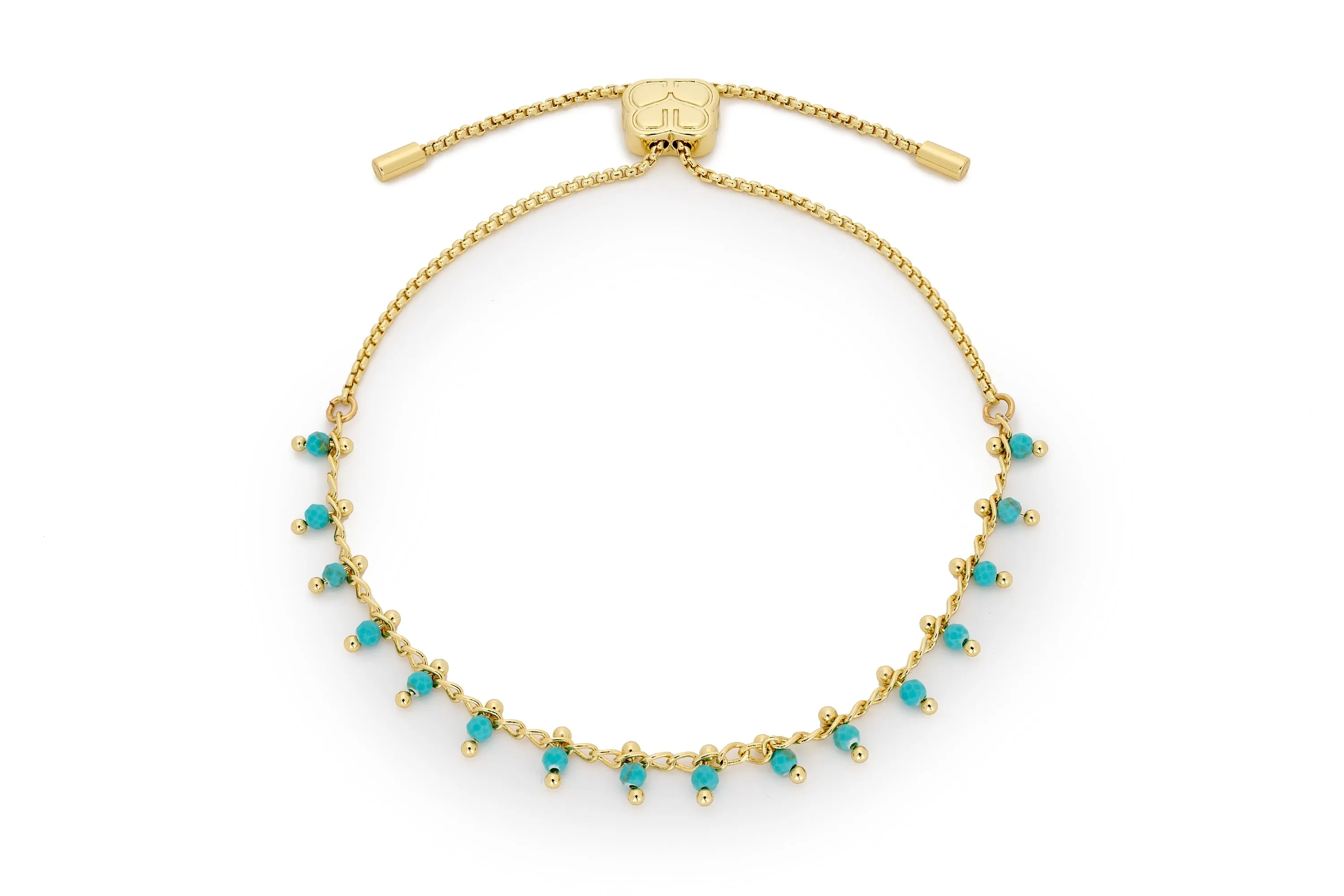 Milos Gold Turquoise Gemstone Stacking Bracelets