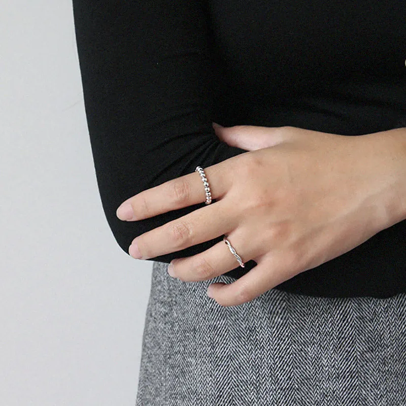 Minimalist Beaded Ring Adjustable