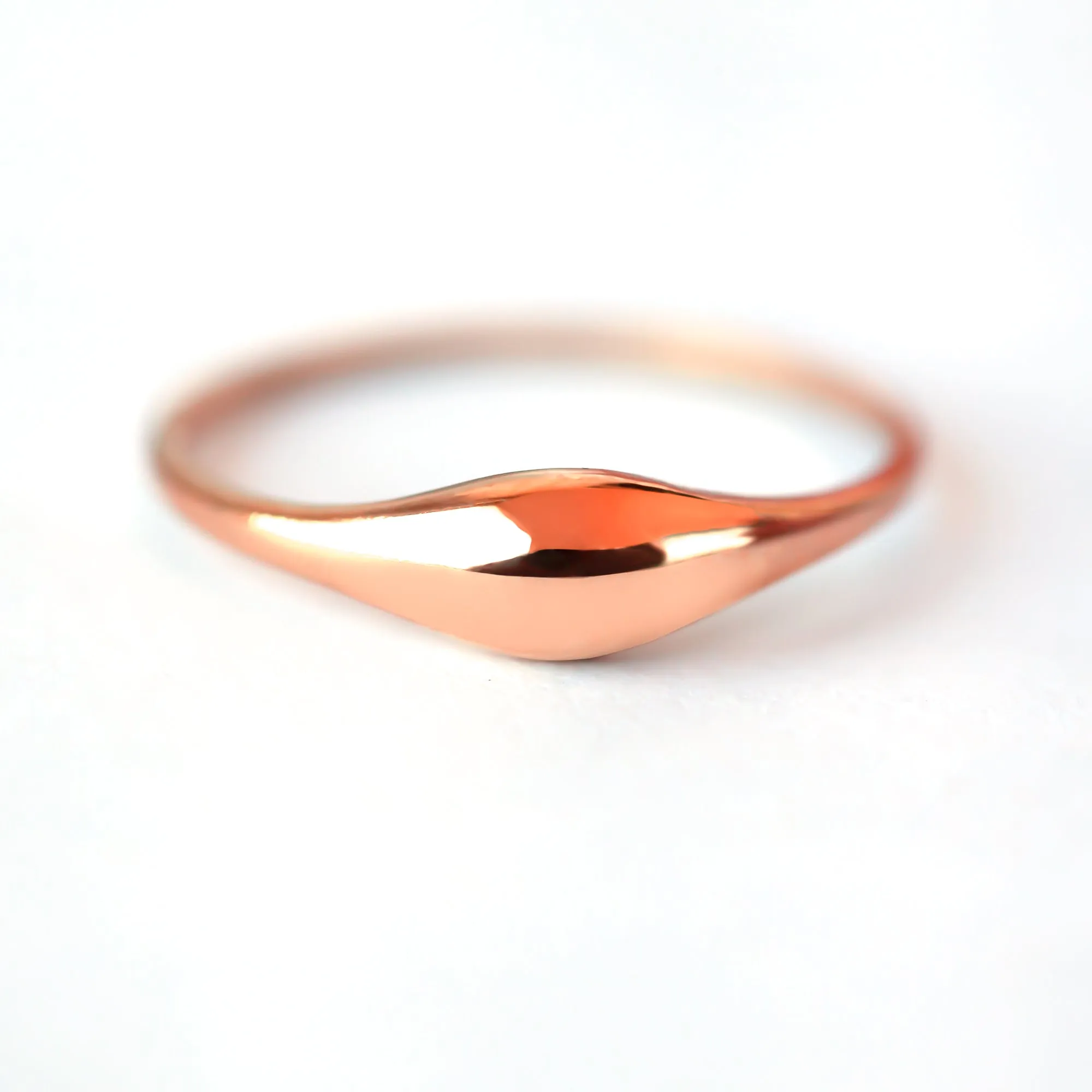 Minimalist Dome Ring in 14K Solid Gold