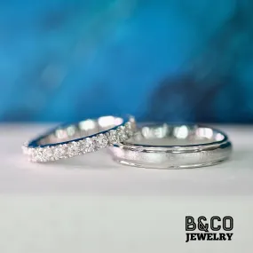 Minimalist Duo Wedding Rings