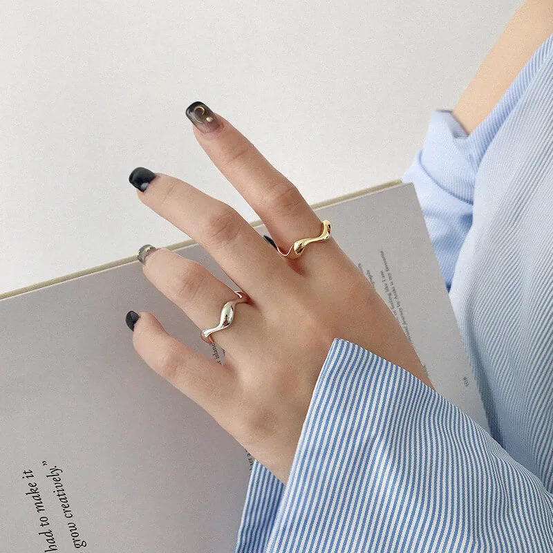 Minimalist Irregular Ring Adjustable