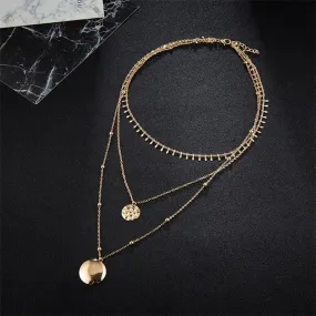 Multilayer Necklaces Charm Jewelry Golden Color Fashion YBS0424