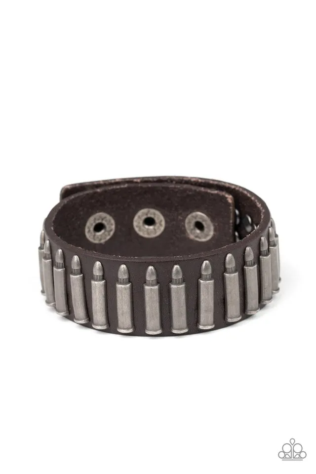 Paparazzi Bracelet ~ Armed and Dangerous - Brown