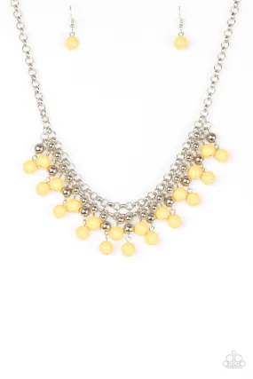 Paparazzi Necklace ~ Friday Night Fringe - Yellow