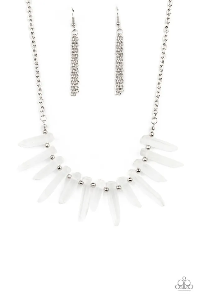 Paparazzi Necklace ~ Ice Age Intensity - White