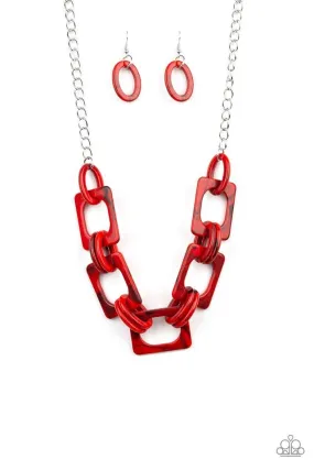 Paparazzi Necklace ~ Sizzle Sizzle - Red