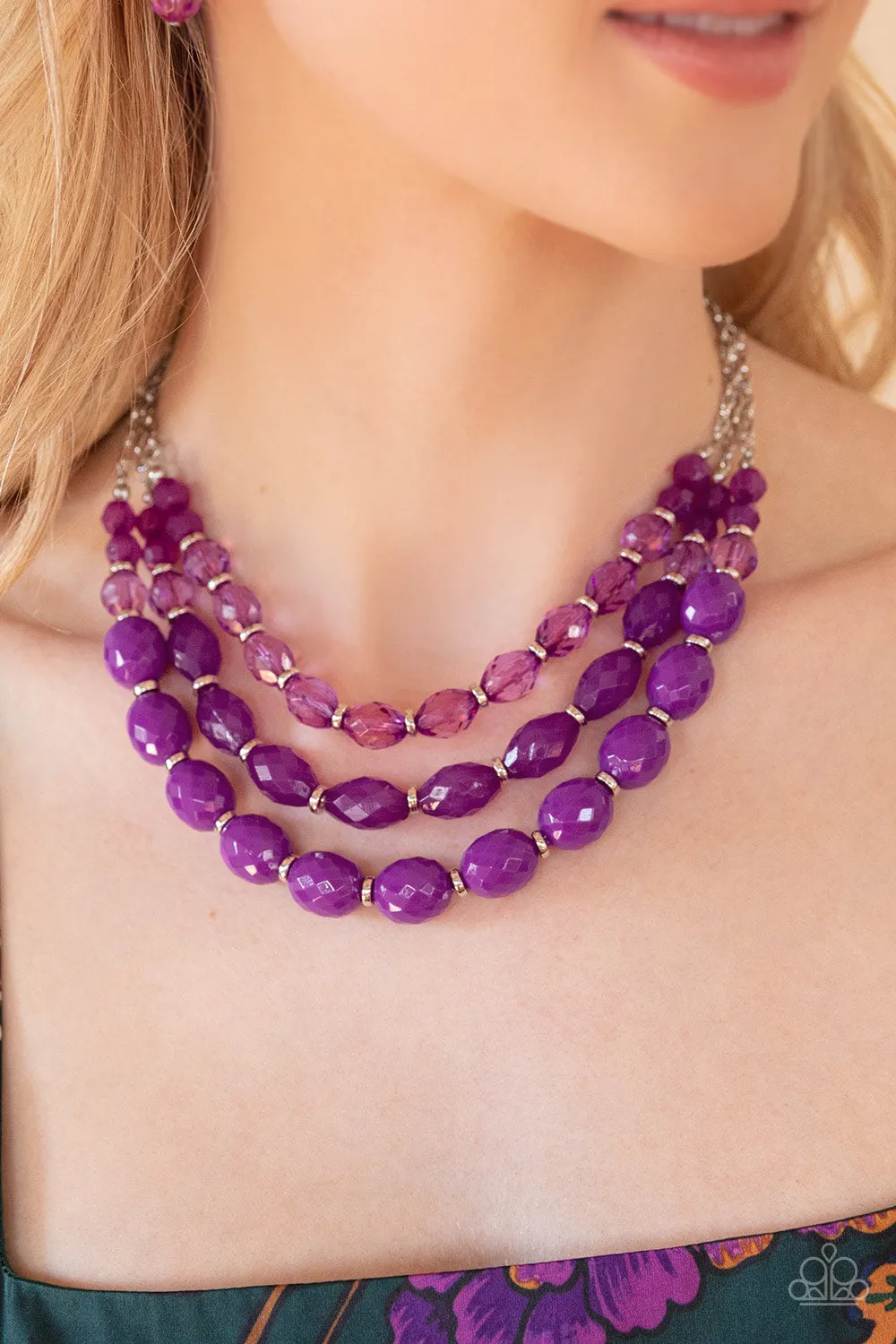 PAPARAZZI Tropical Hideaway - Purple NECKLACES