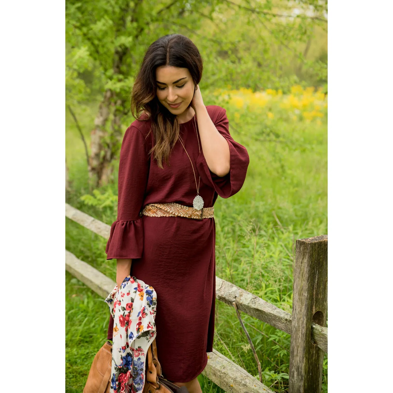 Peplum Sleeve Dress